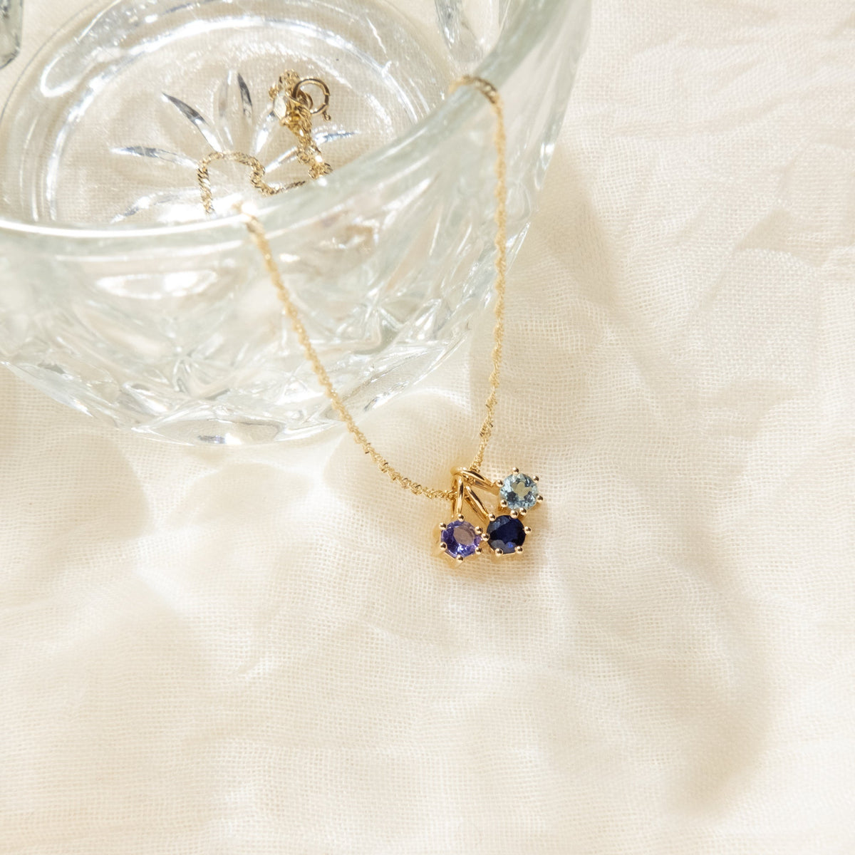 Sapphire Charm (September Birthstone) - 14k Solid Gold
