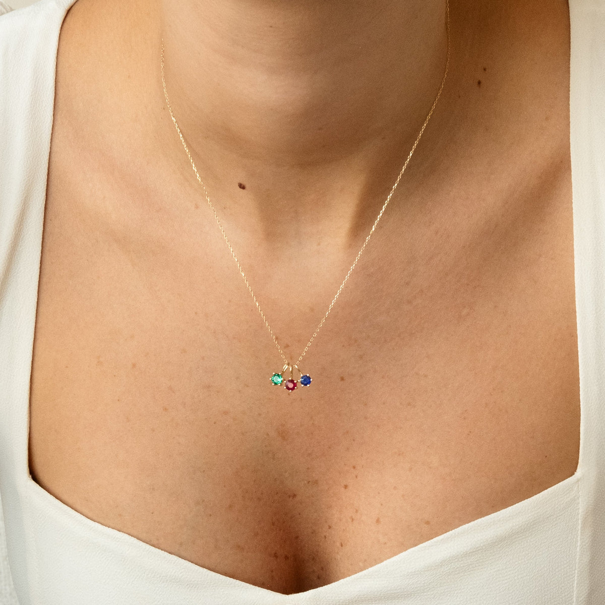 Emerald Charm (May Birthstone) - 14k Solid Gold