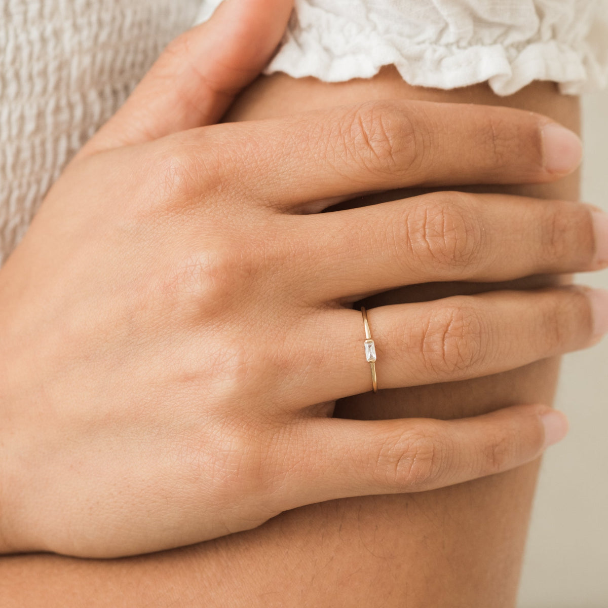 Dainty Baguette Ring
