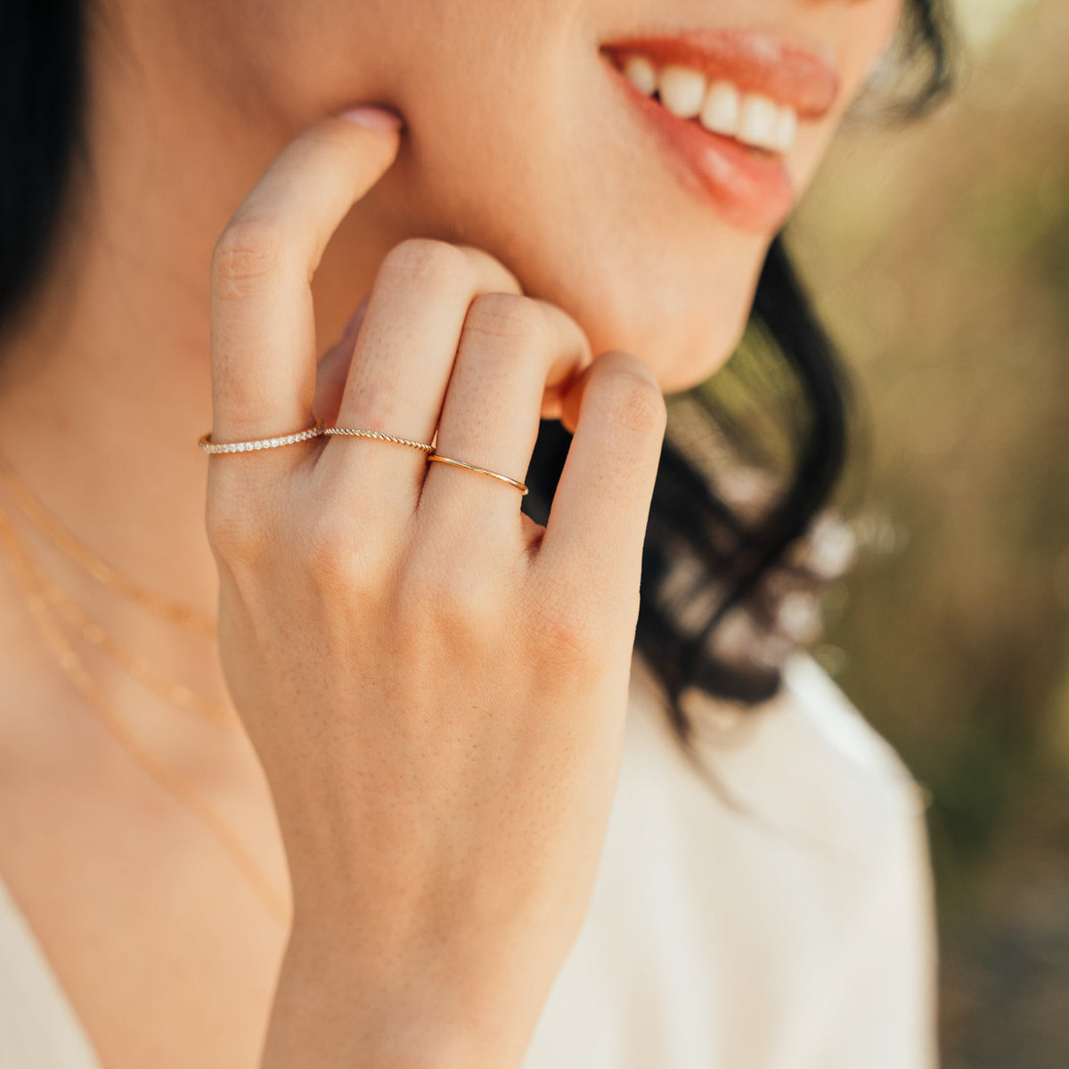 Dainty CZ Eternity Ring