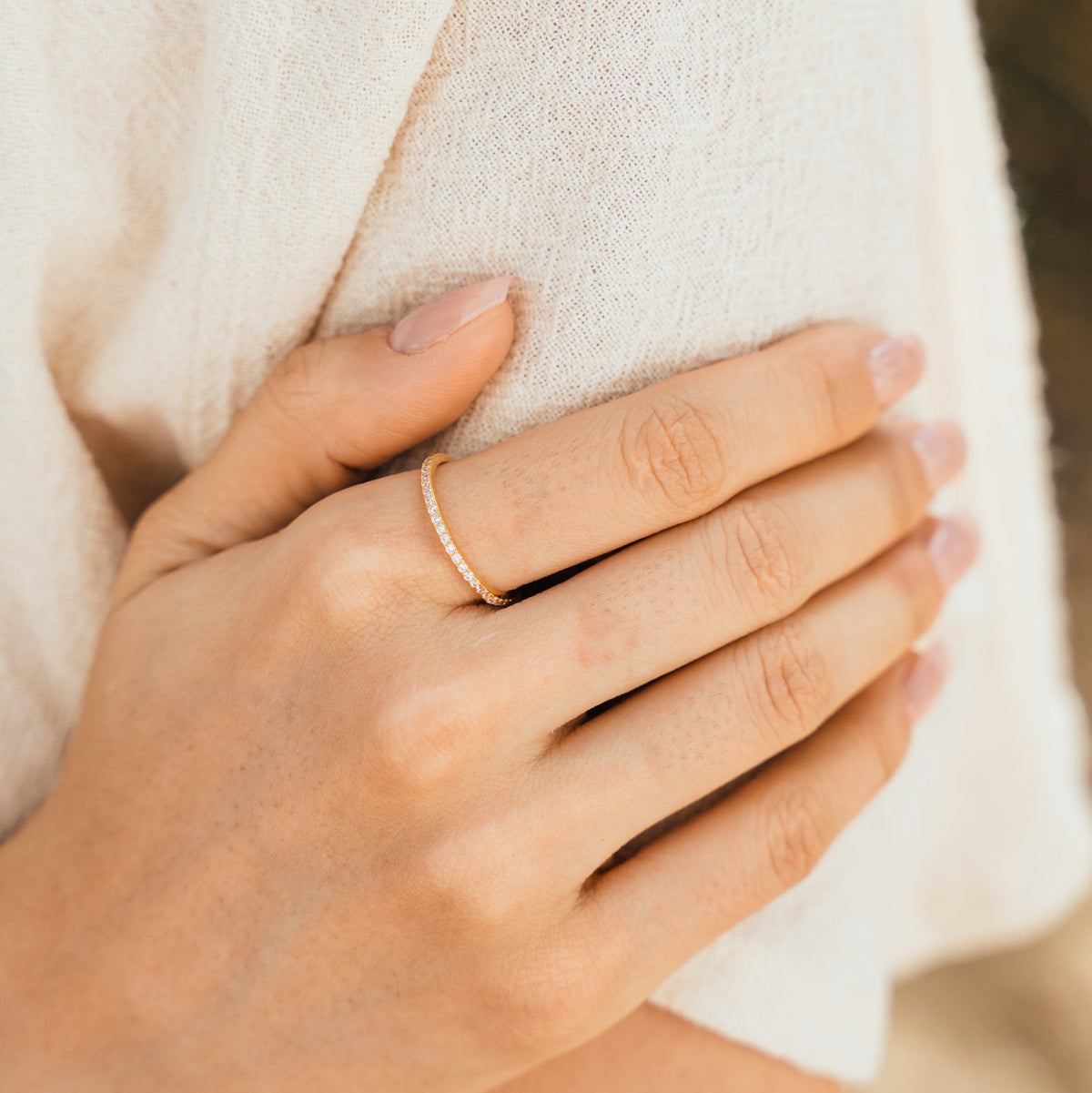Dainty CZ Eternity Ring