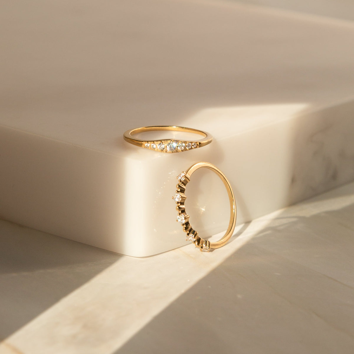 Dainty Floating CZ Ring