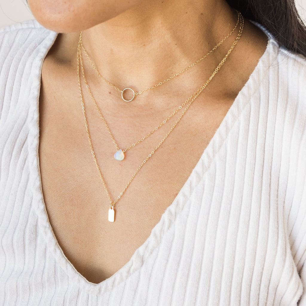 Dainty Opal Necklace
