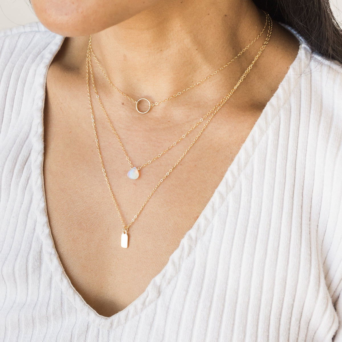 Dainty Opal Necklace