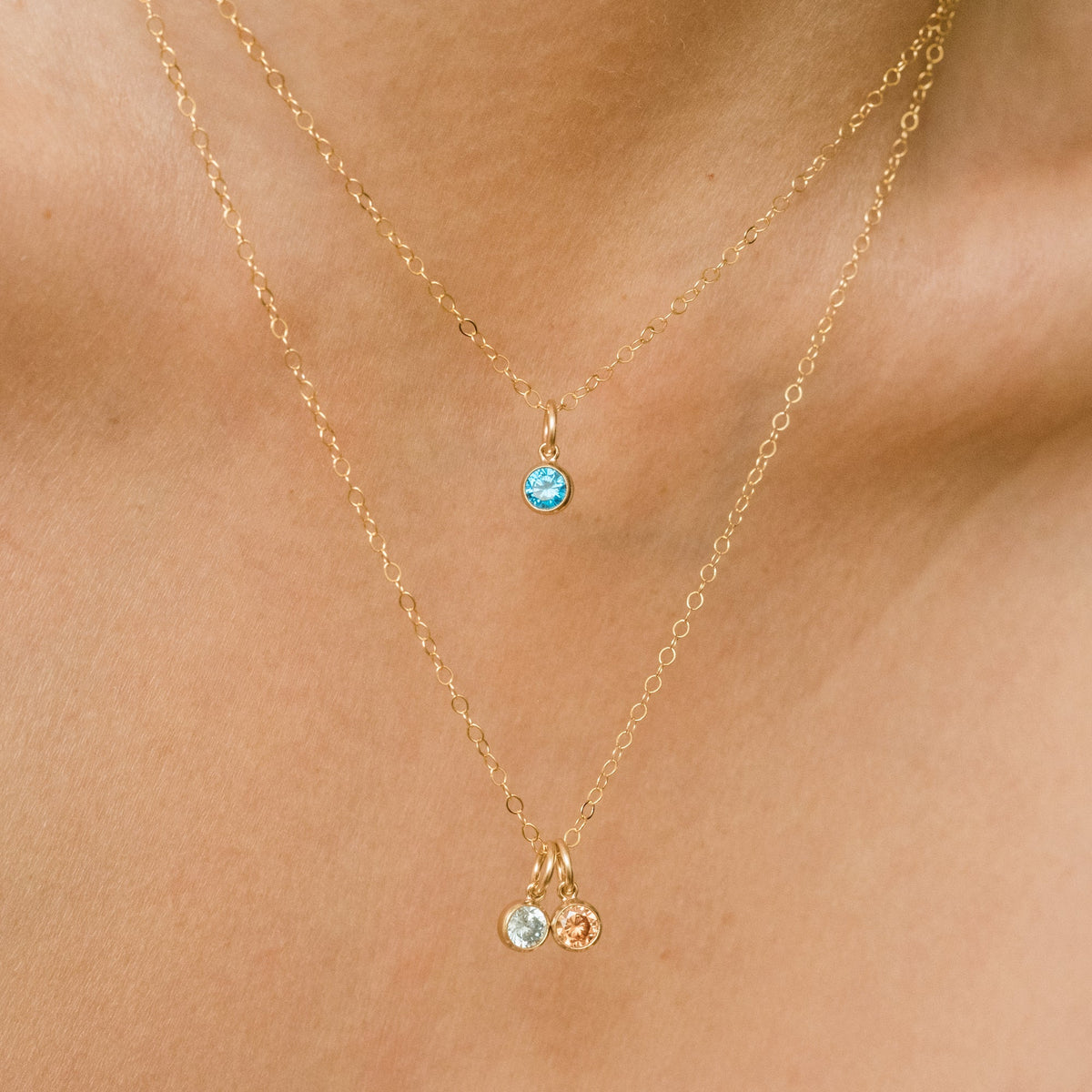 December Birthstone Charm (Blue Topaz)