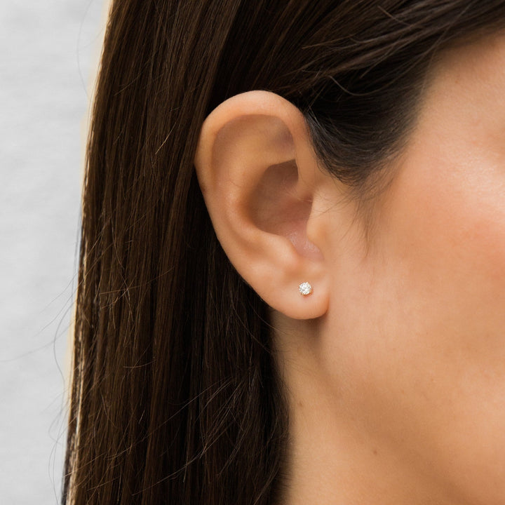 Dainty CZ Stud Earrings