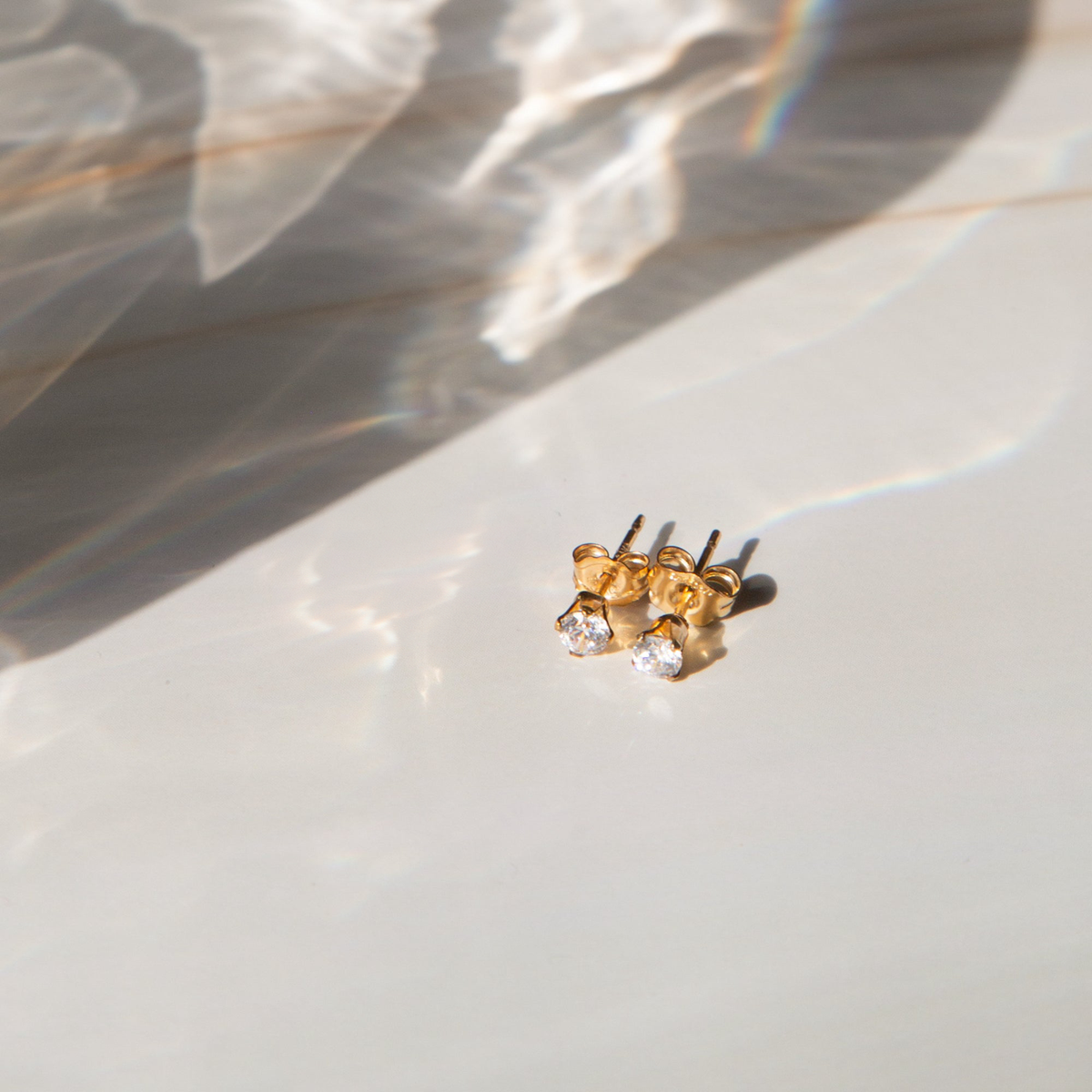 Dainty CZ Stud Earrings