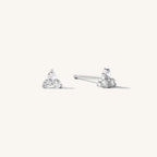 Triple CZ Stud Earrings