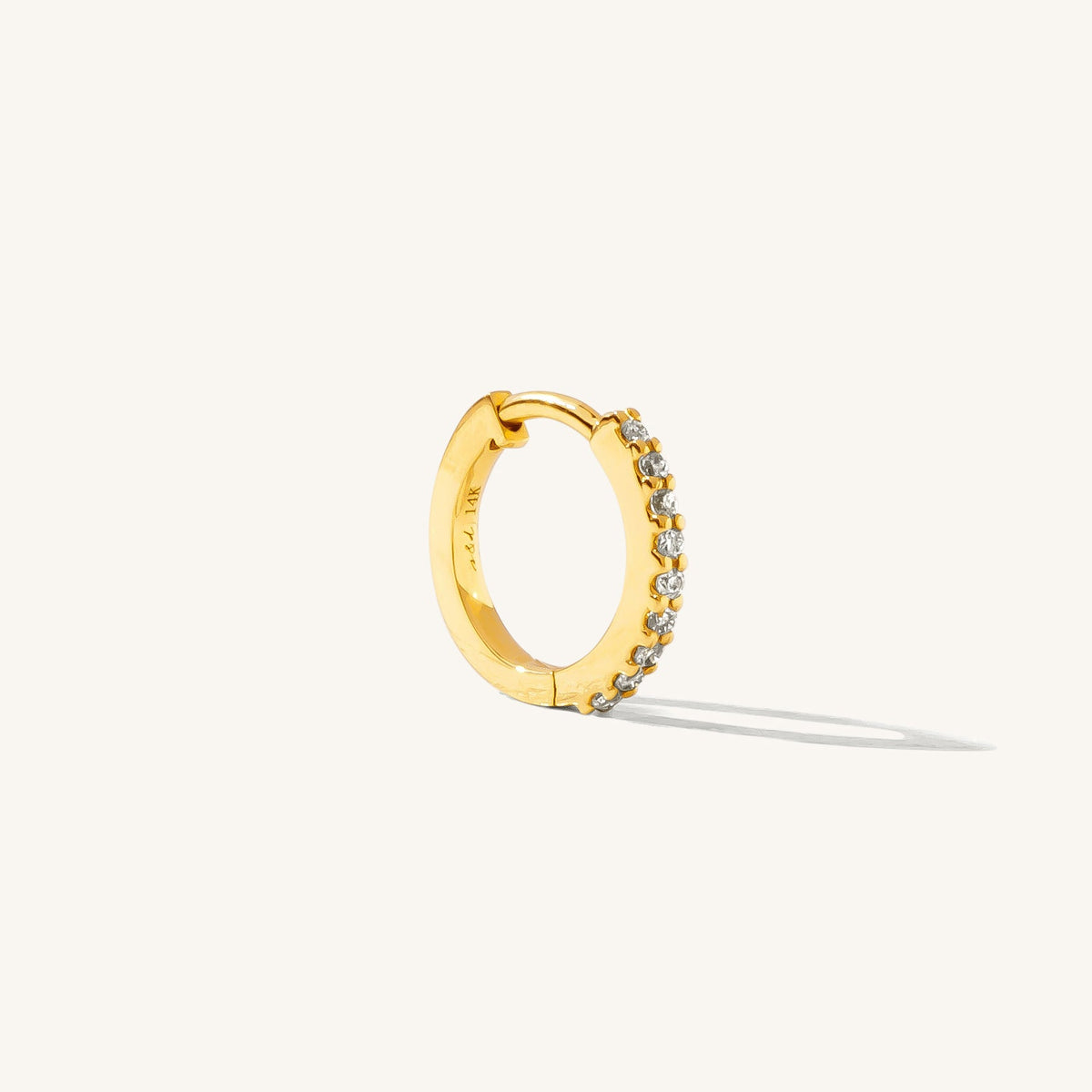 Diamond Huggie Hoop Earrings
