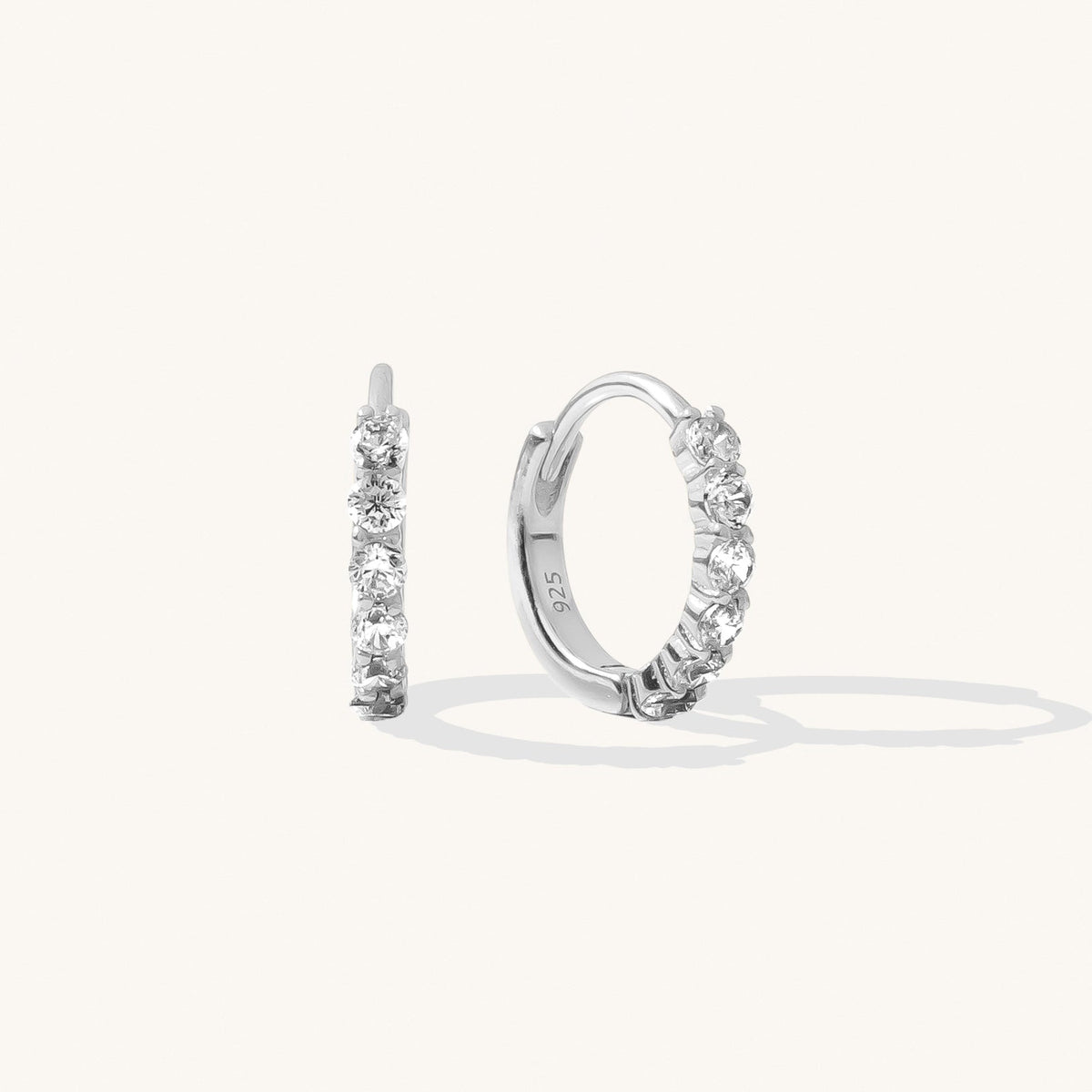 Classic CZ Huggie Hoop Earrings