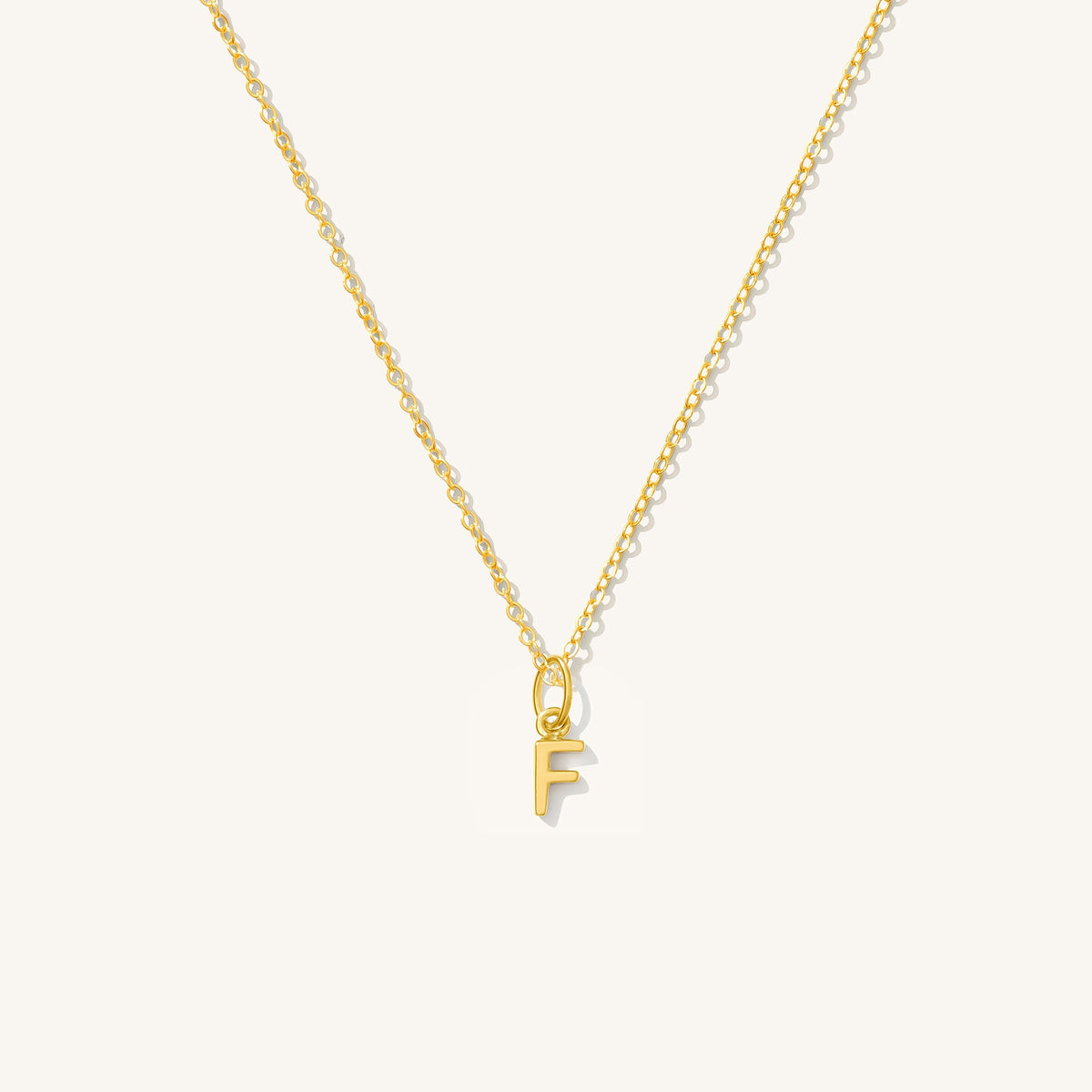Tiny Hanging Initial Necklace