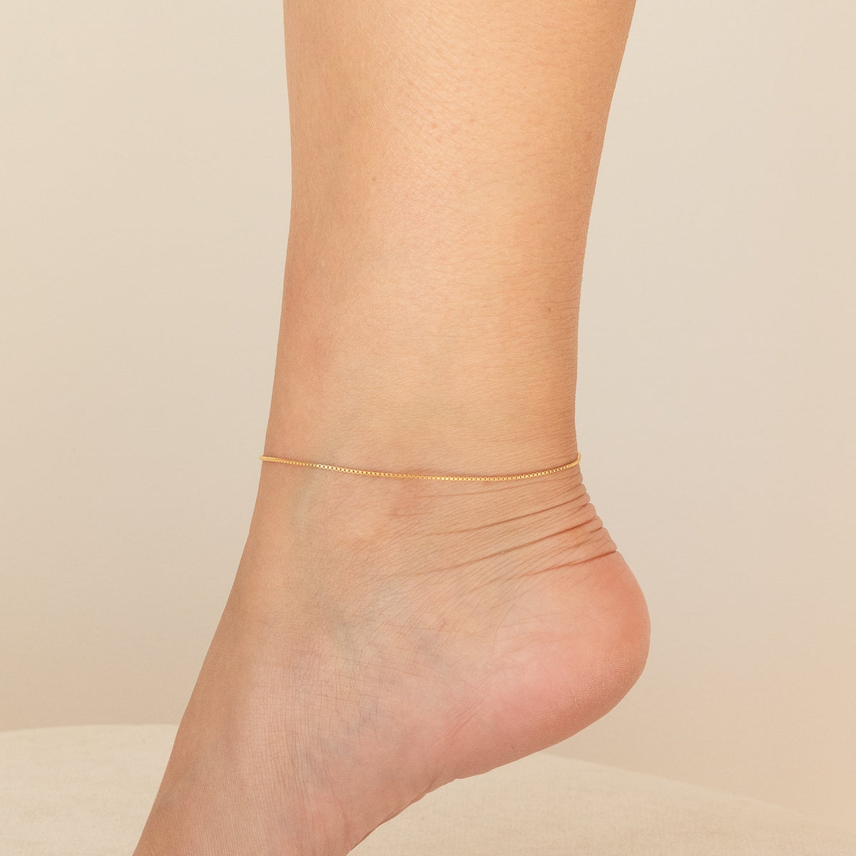 Thin Box Chain Anklet