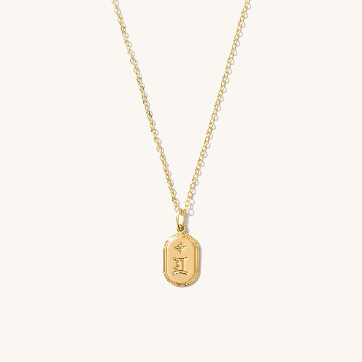 Dainty Oval Zodiac Necklace - Reversible