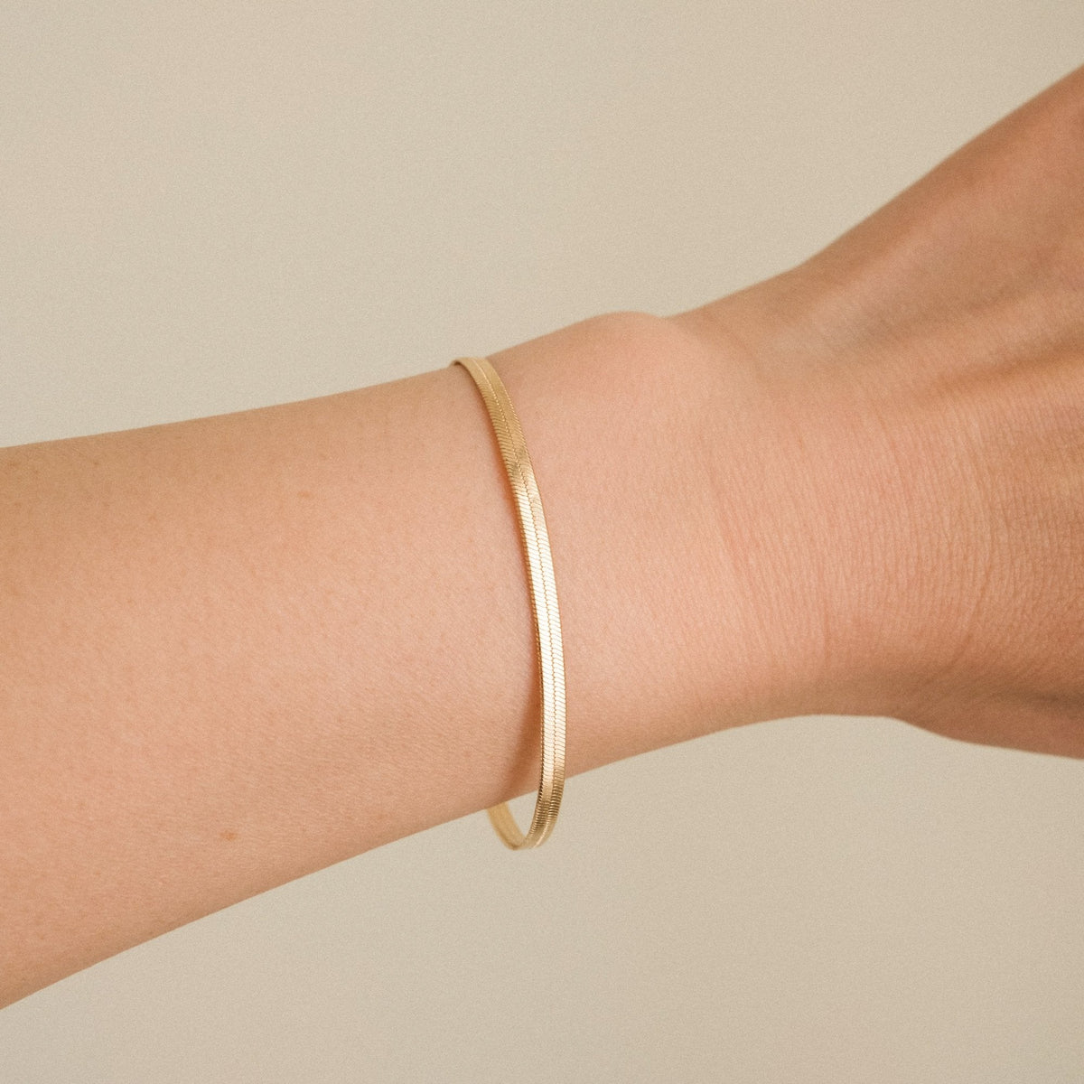 Gold Herringbone Bracelet