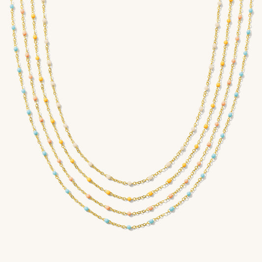 Dainty Enamel Chain Necklace
