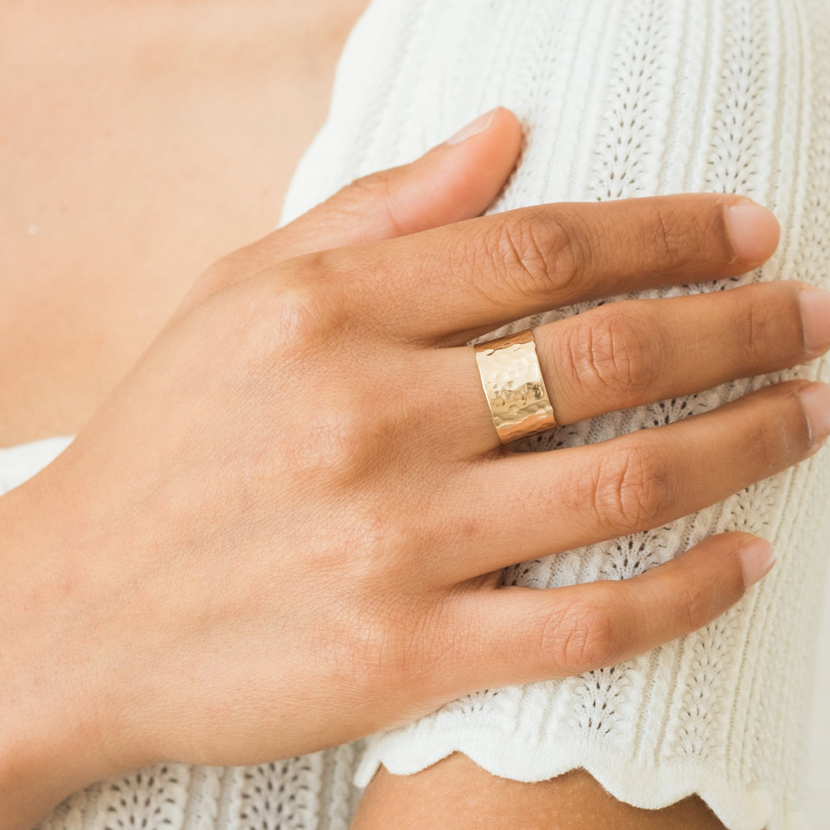 Hammered Cuff Ring