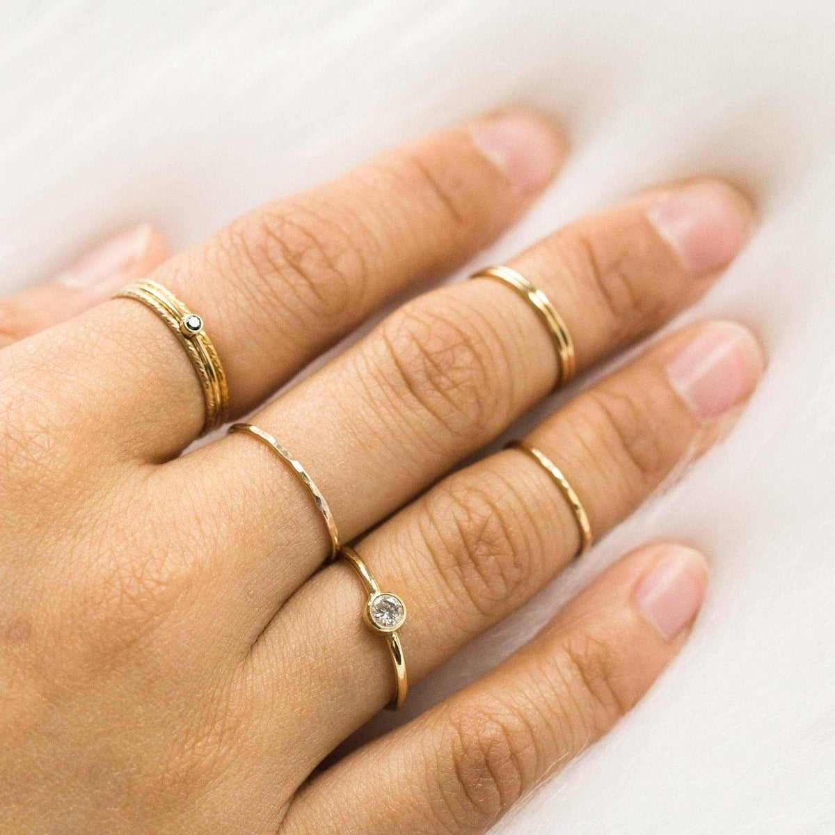 Hammered Stacking Ring