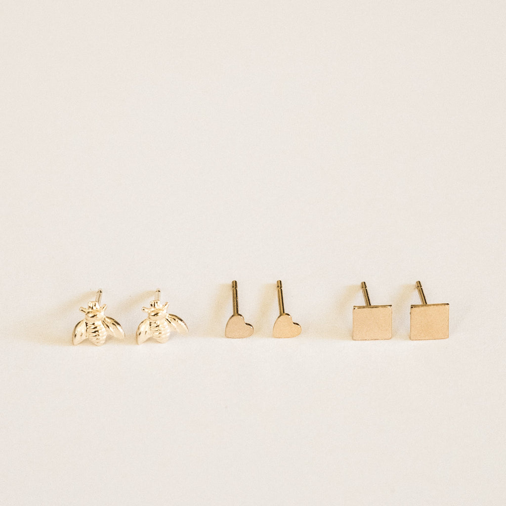 Honey Bee Stud Earrings