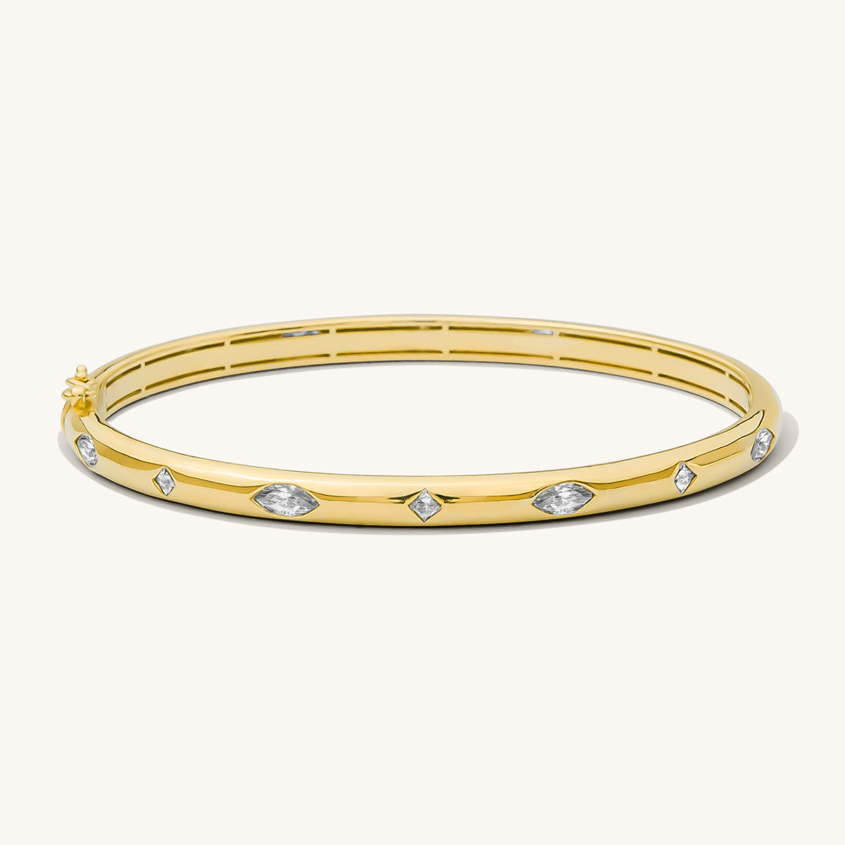 Diamond Inlay Bangle