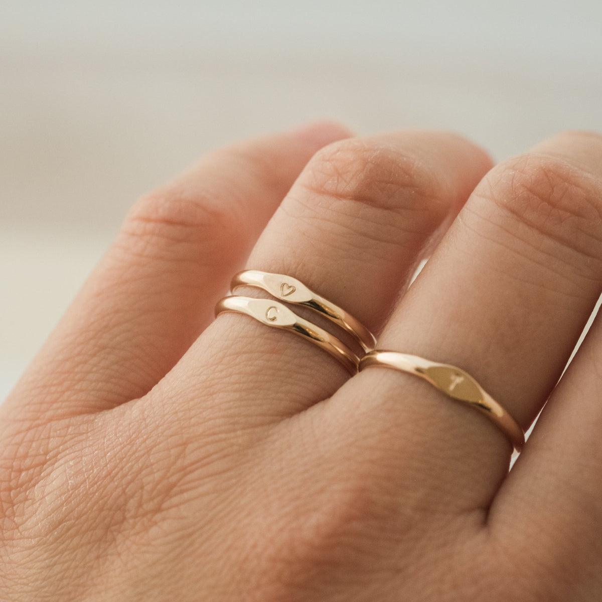 Initial Signet Ring