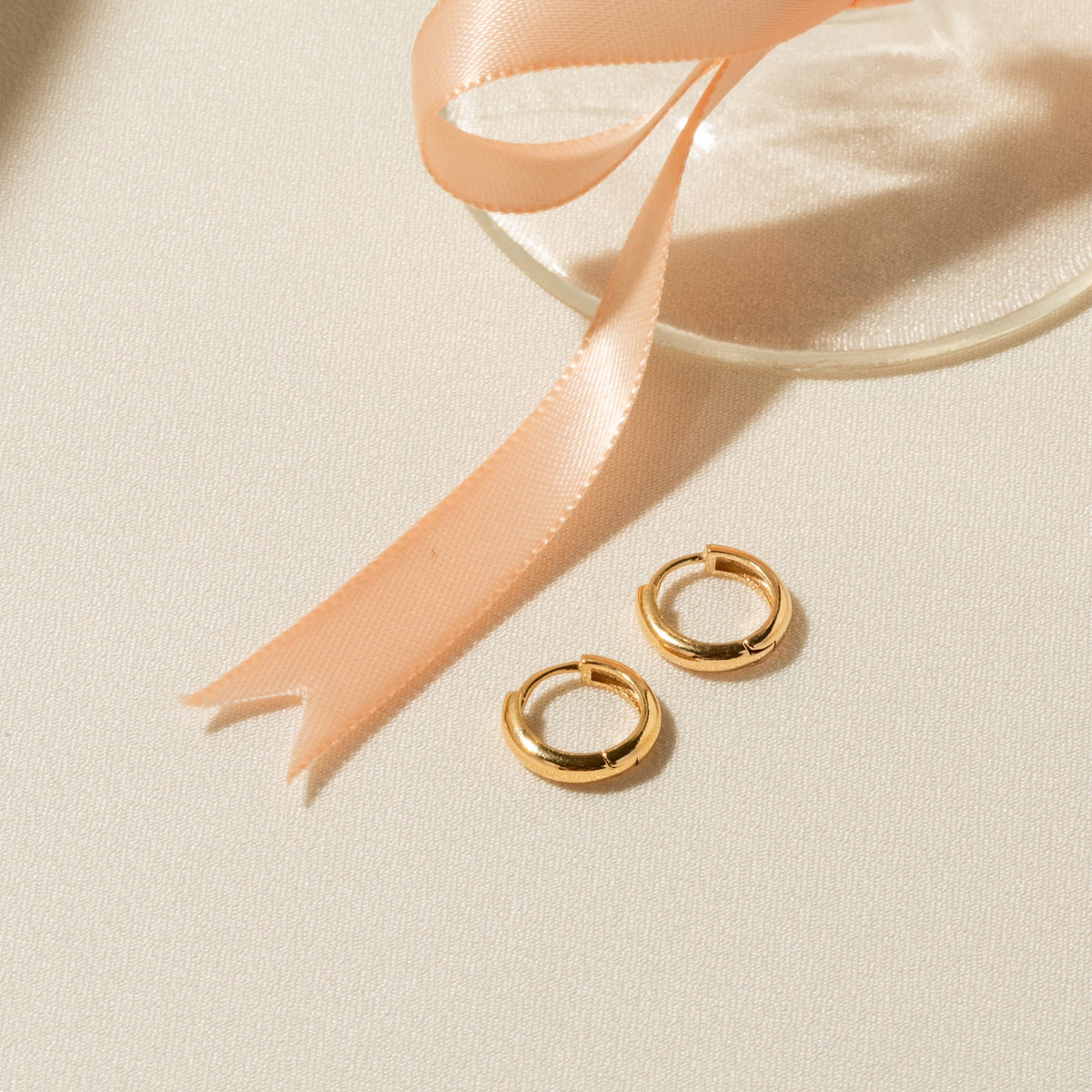 Thick Huggie Hoop Earrings