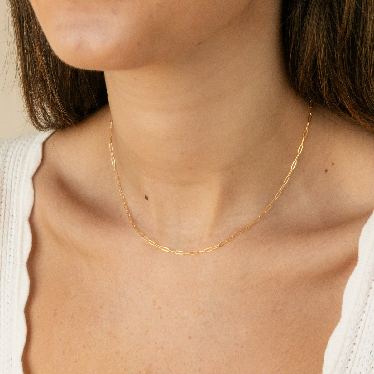 Dainty Paperclip Chain Necklace