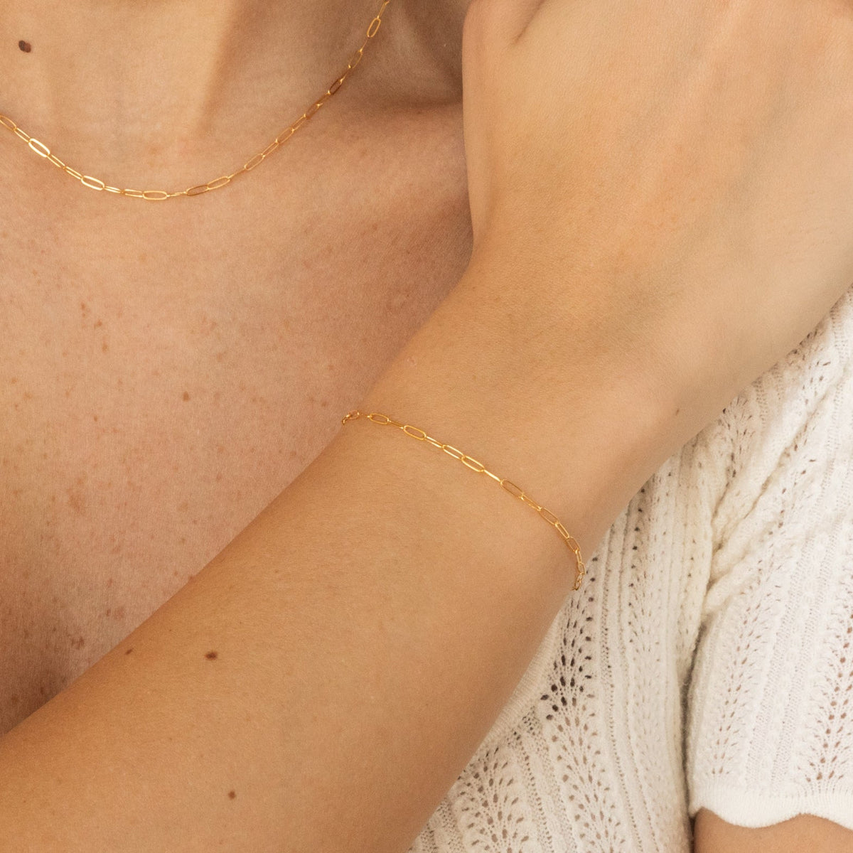 Dainty Paperclip Chain Bracelet