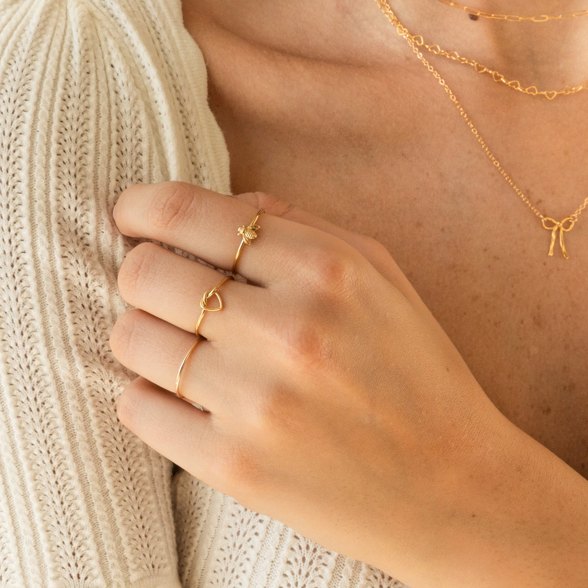Heart Love Knot Ring