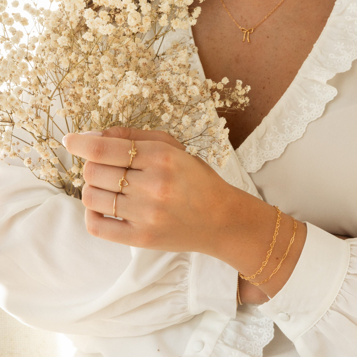 Dainty Heart Chain Bracelet