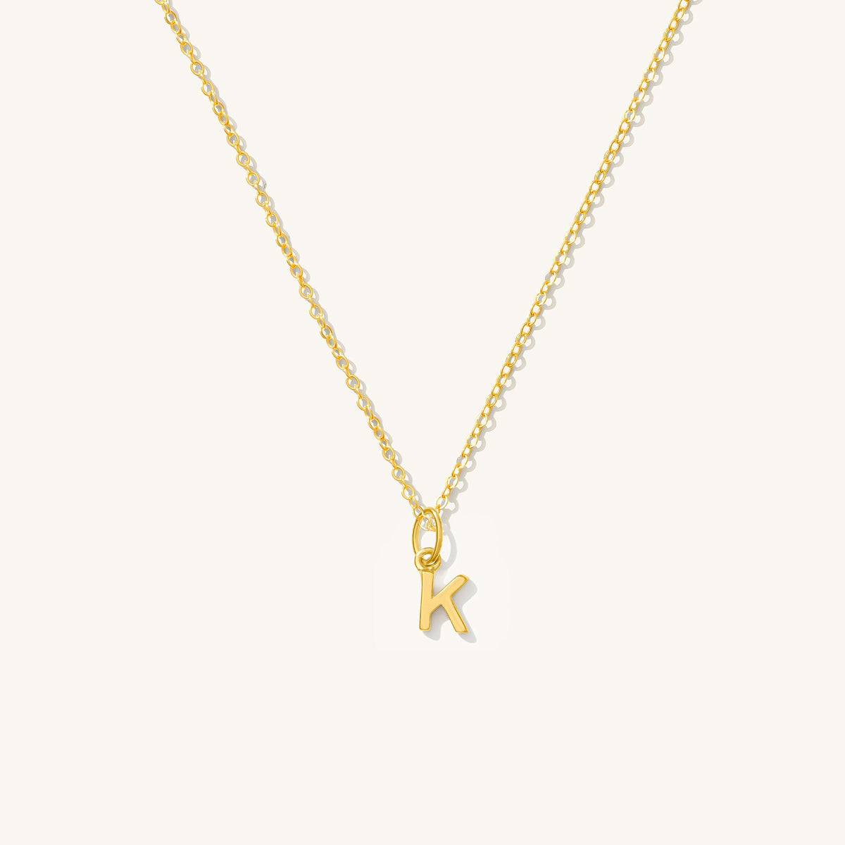 Tiny Hanging Initial Necklace