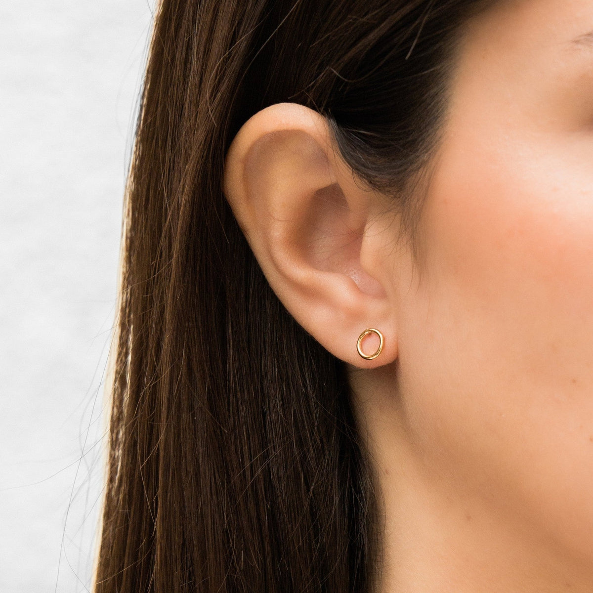 Karma Circle Stud Earrings