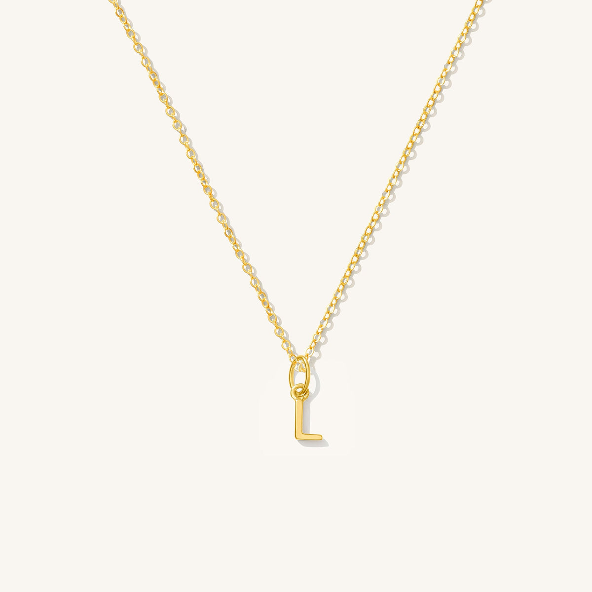 Tiny Hanging Initial Necklace