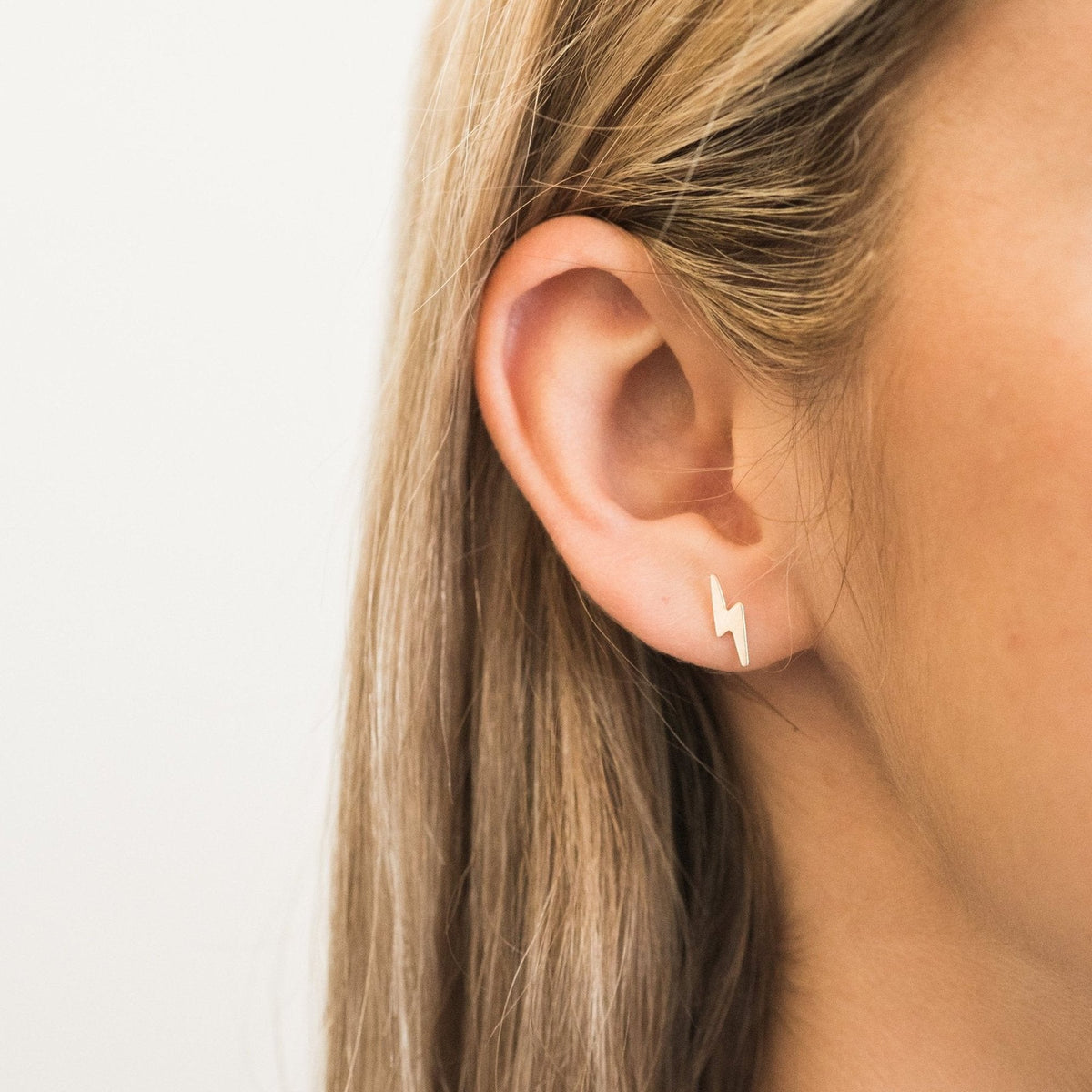 Lightning Bolt Stud Earrings
