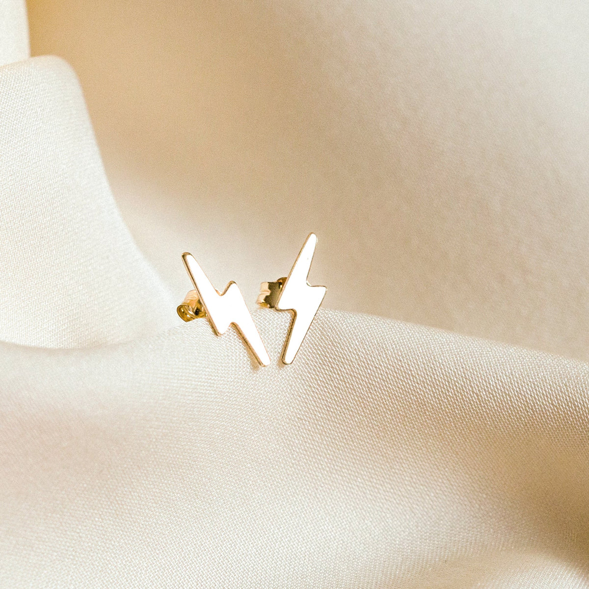 Lightning Bolt Stud Earrings