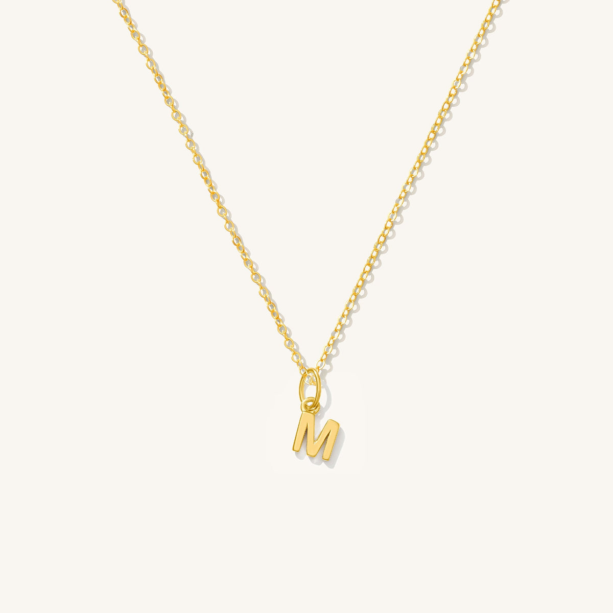 Tiny Hanging Initial Necklace