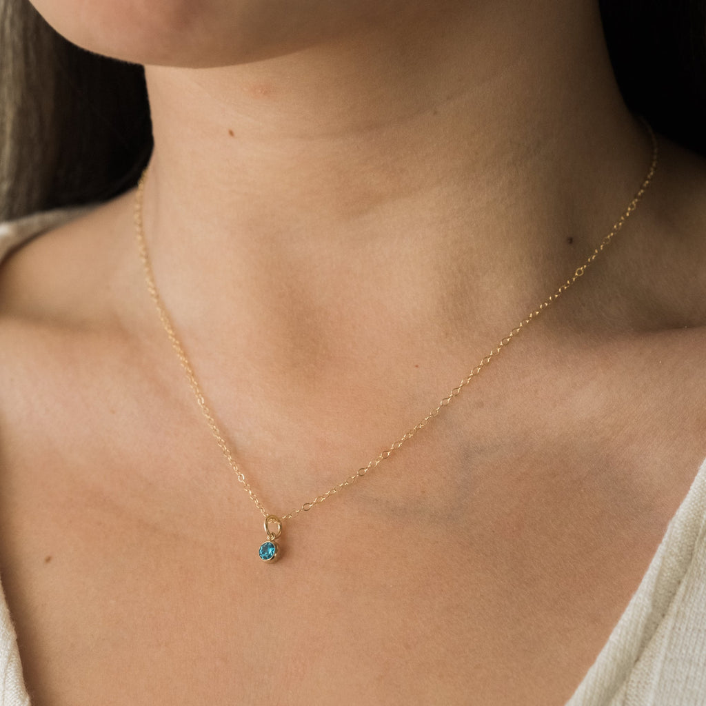 March Birthstone Charm (Aquamarine)