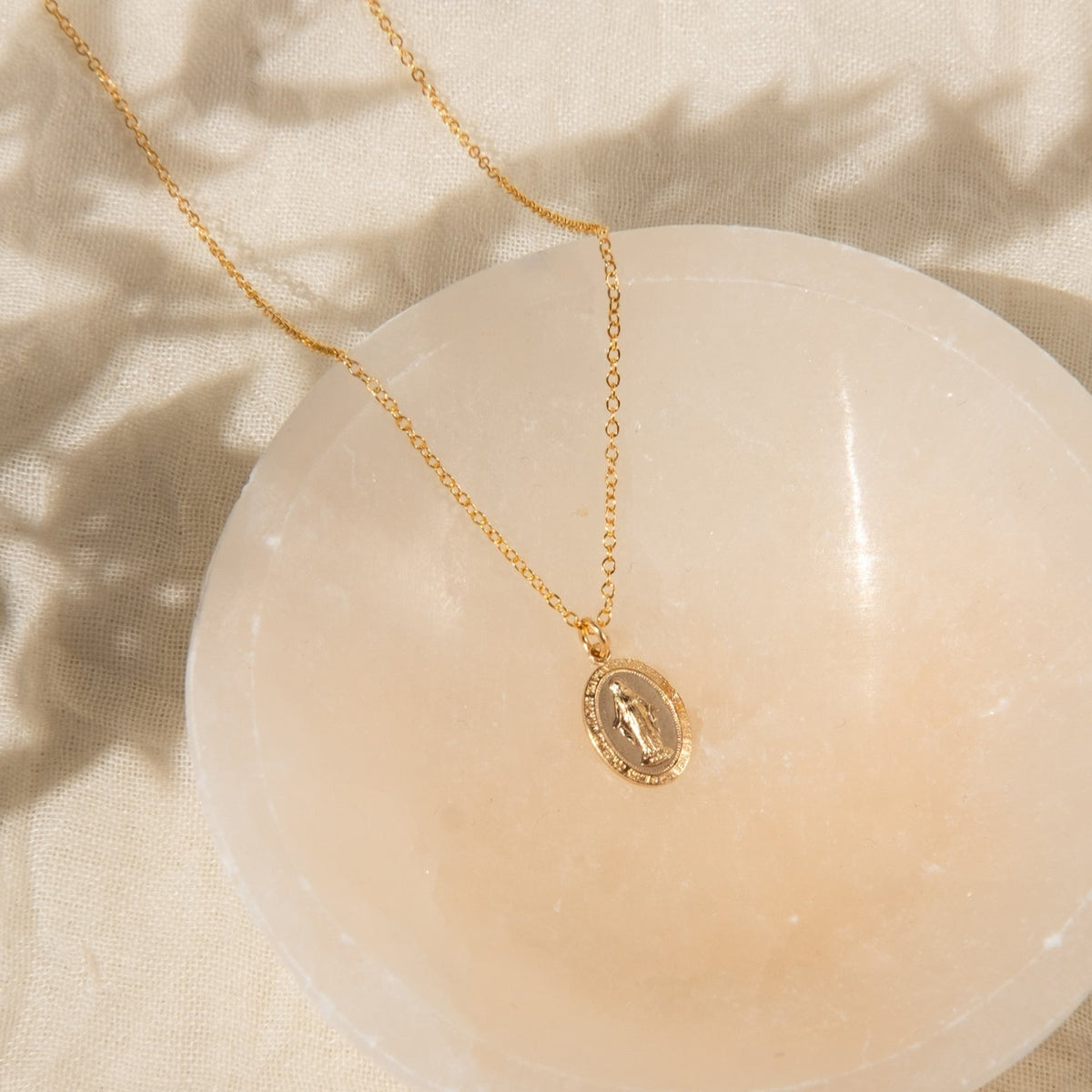 Tiny Virgin Mary Necklace