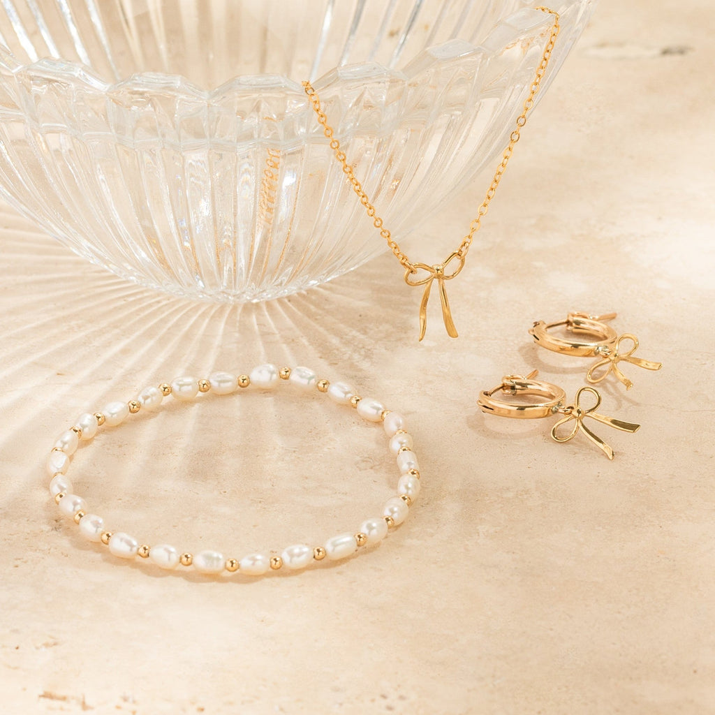 Dainty Bow Hoop Earrings