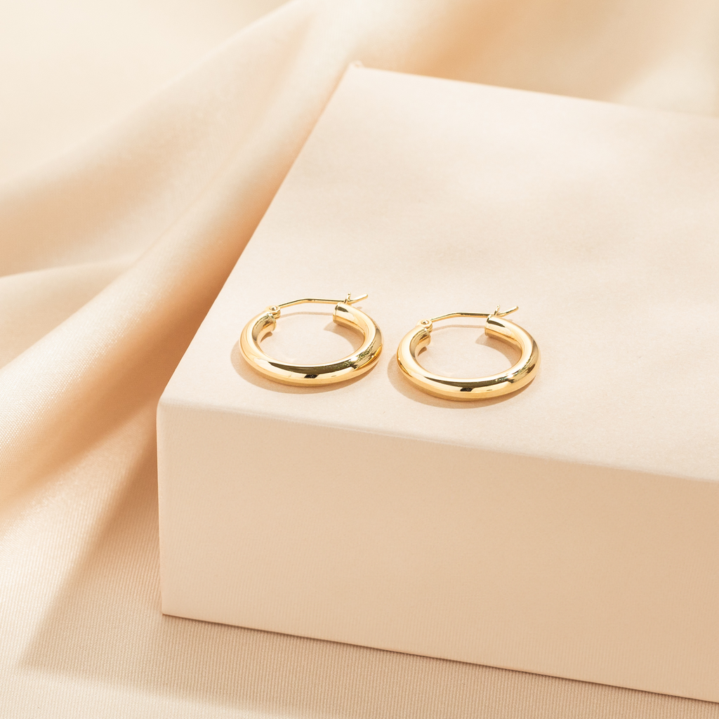 Medium Chunky Everyday Hoop Earrings