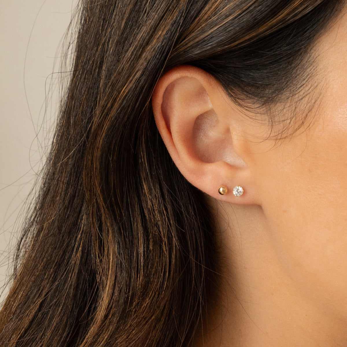 Dainty Screwback Studs Set - 14k