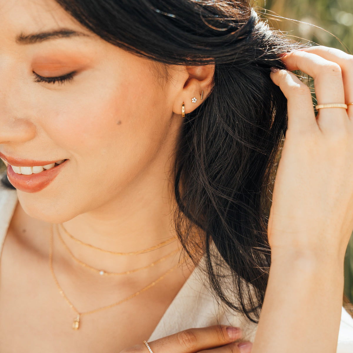 Modern Huggie Hoop Earrings