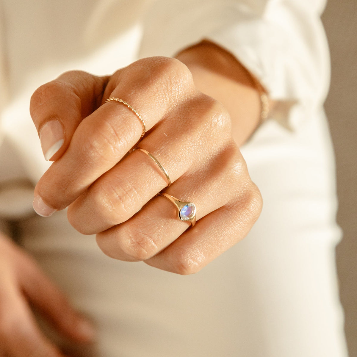 Moonstone Signet Ring
