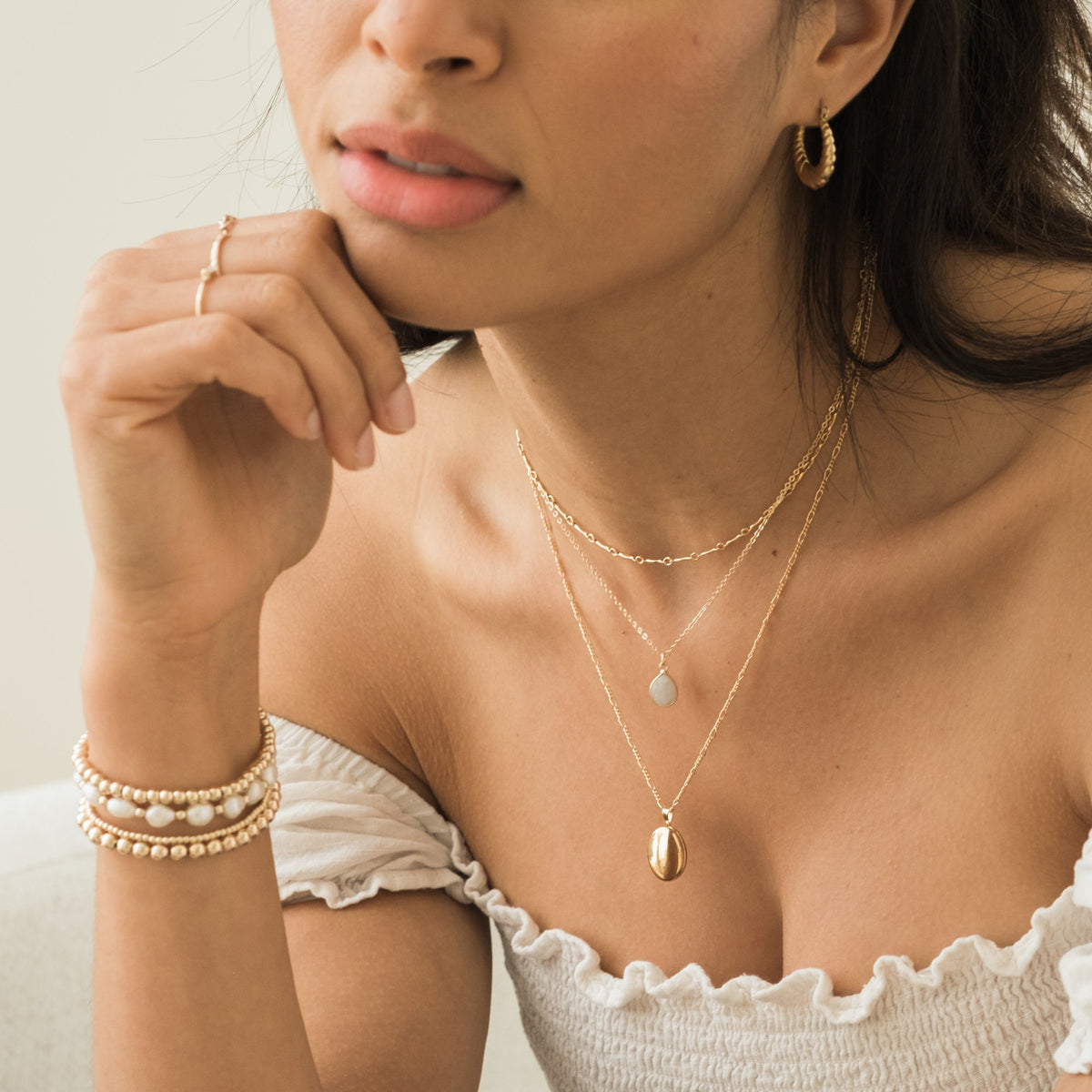 Moonstone Teardrop Necklace
