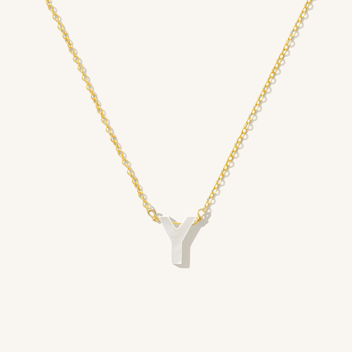 Pearl Initial Necklace