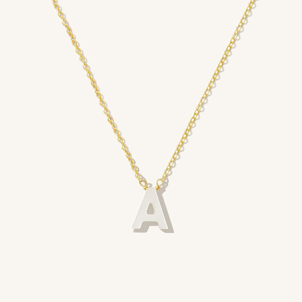 Pearl Initial Necklace