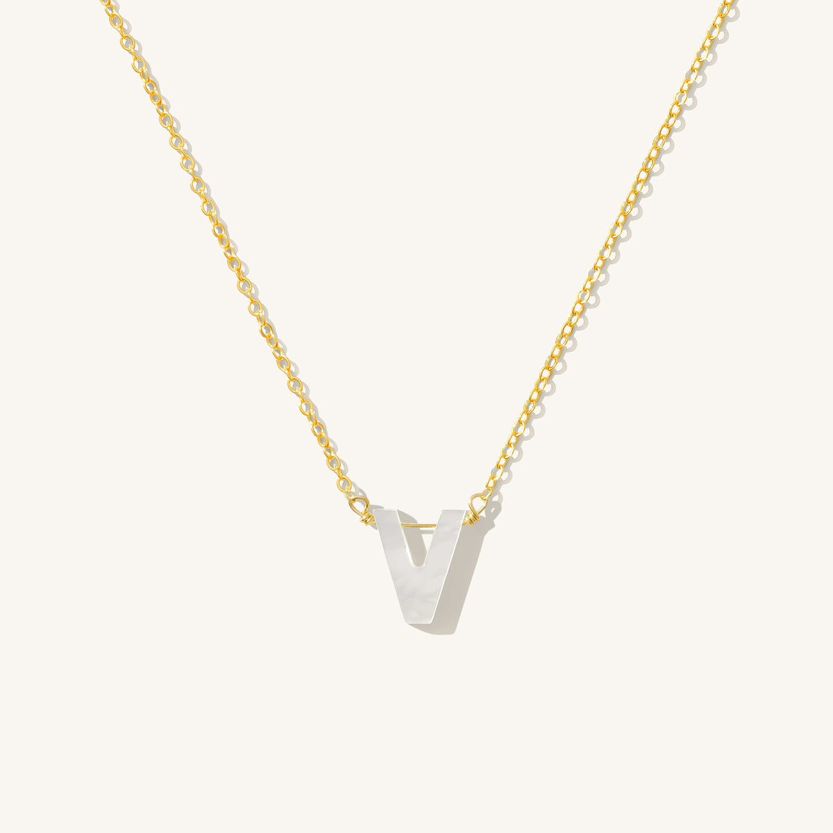 Pearl Initial Necklace