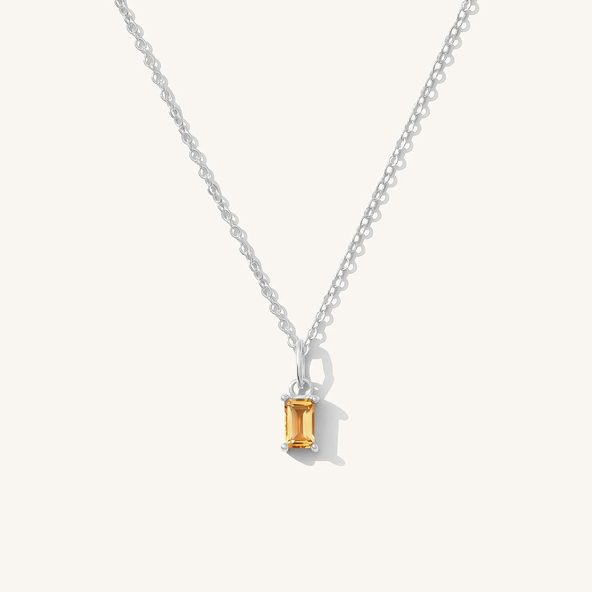 Citrine Baguette Necklace