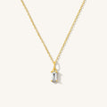 White Topaz Baguette Necklace