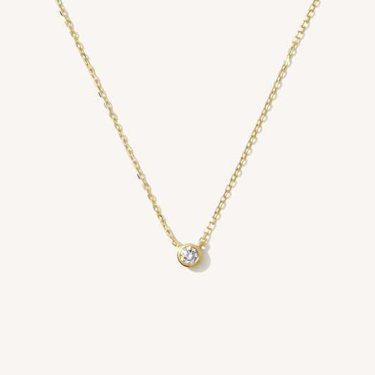 Diamond Bezel Necklace