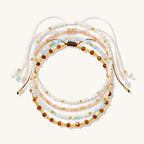 Dainty Gemstone Bead Bracelet Set
